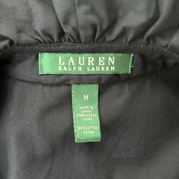 Lauren Ralph Lauren Romantic Chic Black Ruffled Sleeveless Top – Medium - Picture 3 of 9